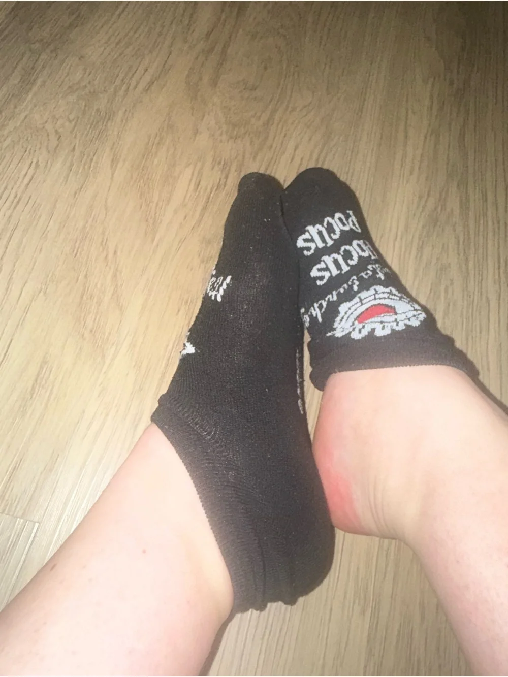 Used WORN women’s  No-Show Socks with Eye Logo